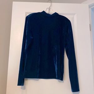 BarIII Blue Velvet Shirt